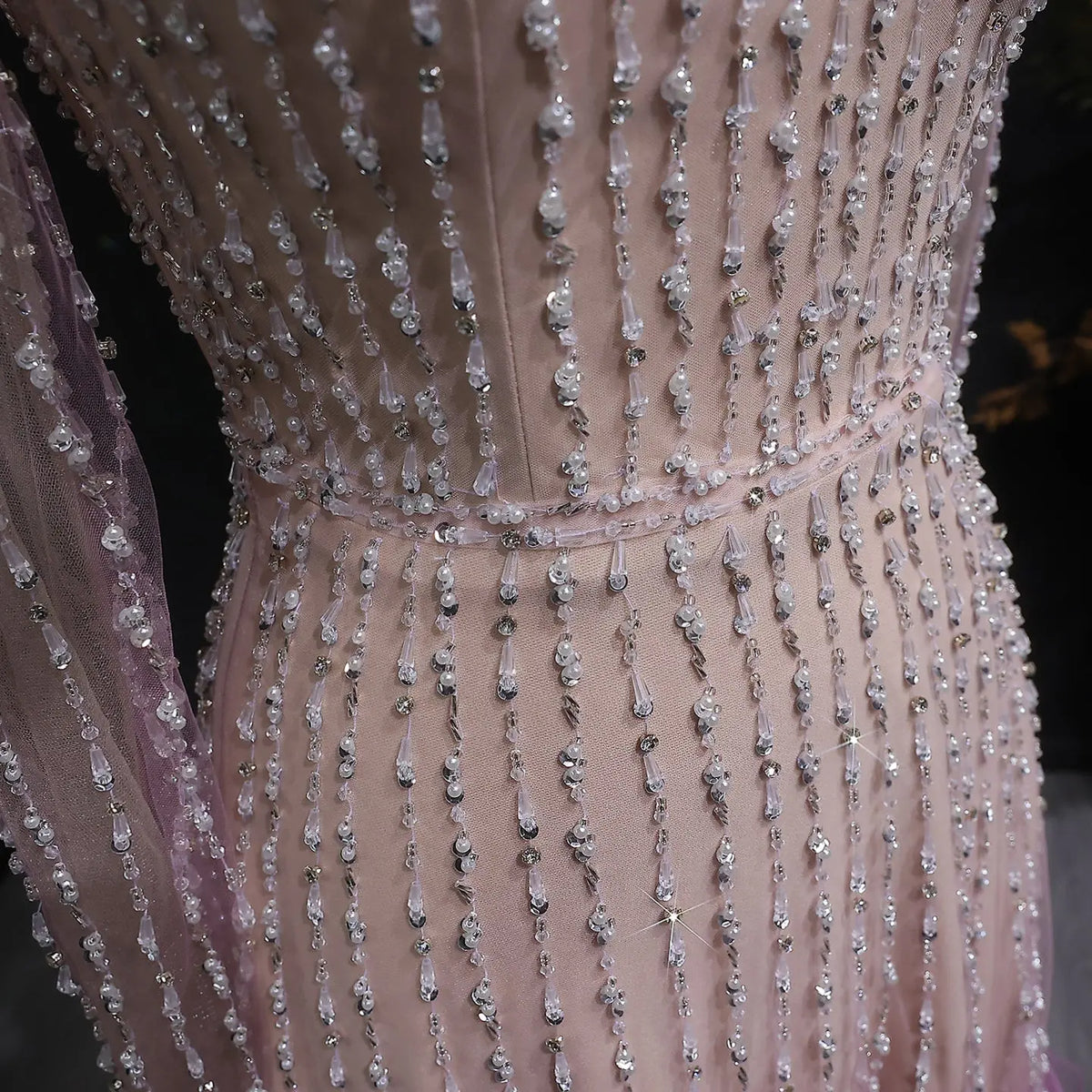 Luxury Long Sleeve Off Shoulder Evening Dress SS328 