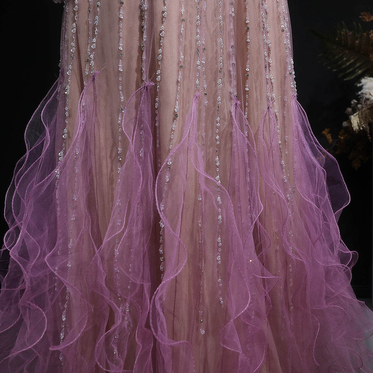 Luxury Long Sleeve Off Shoulder Evening Dress SS328 