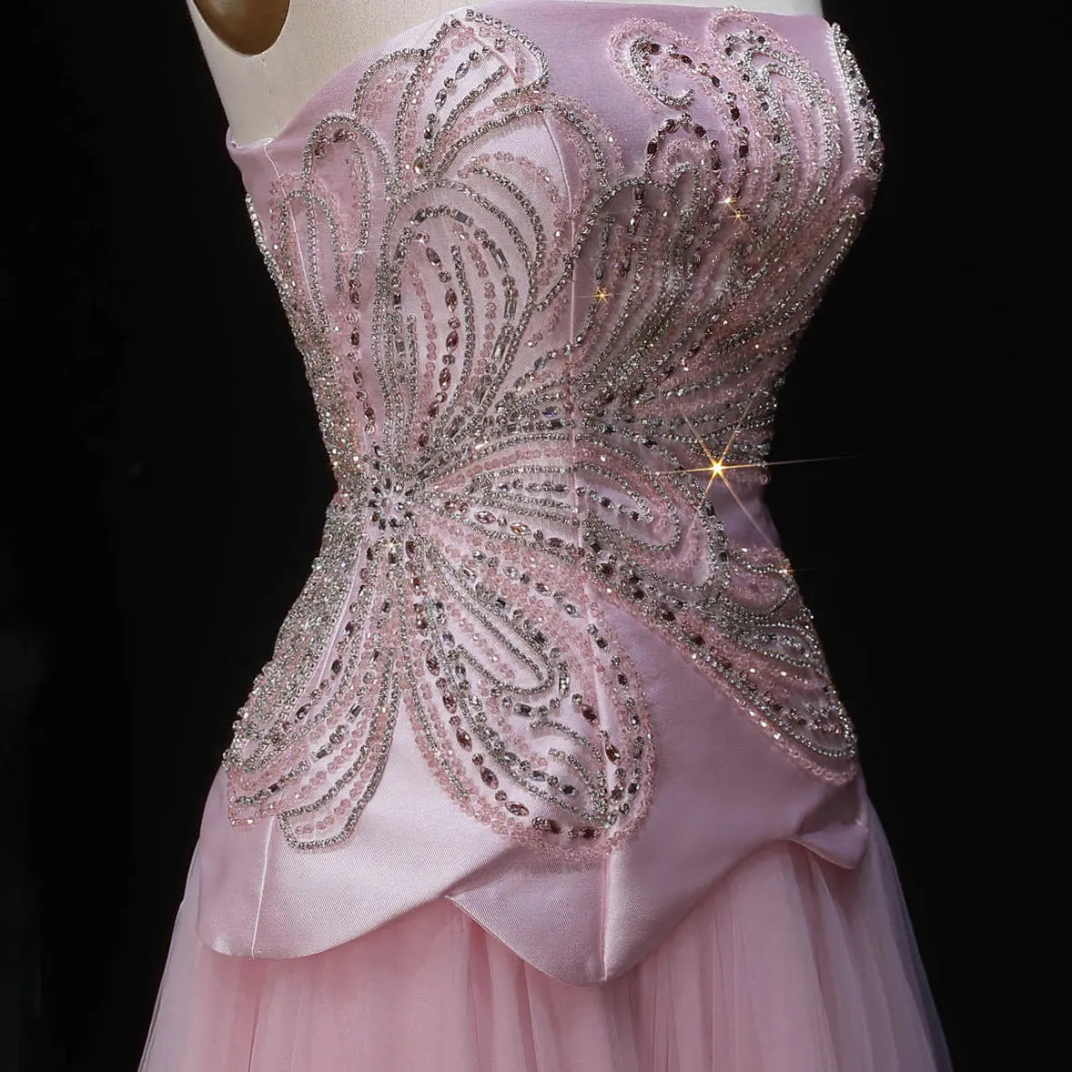 Luxury Aqua Strapless Sequin Cape A-line Evening Dress with Scarf SS413 