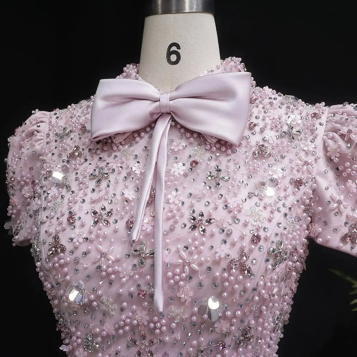 Luxury Pink Sequin Beaded Two-Piece Evening Dress SS547 
