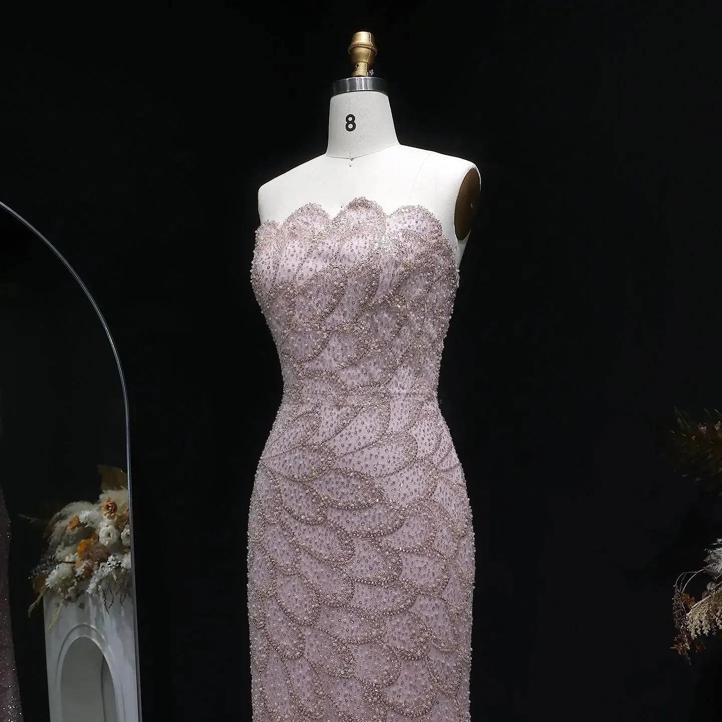 Emerald Green Evening Dress - Elegant Strapless Gown – SHARONSAID