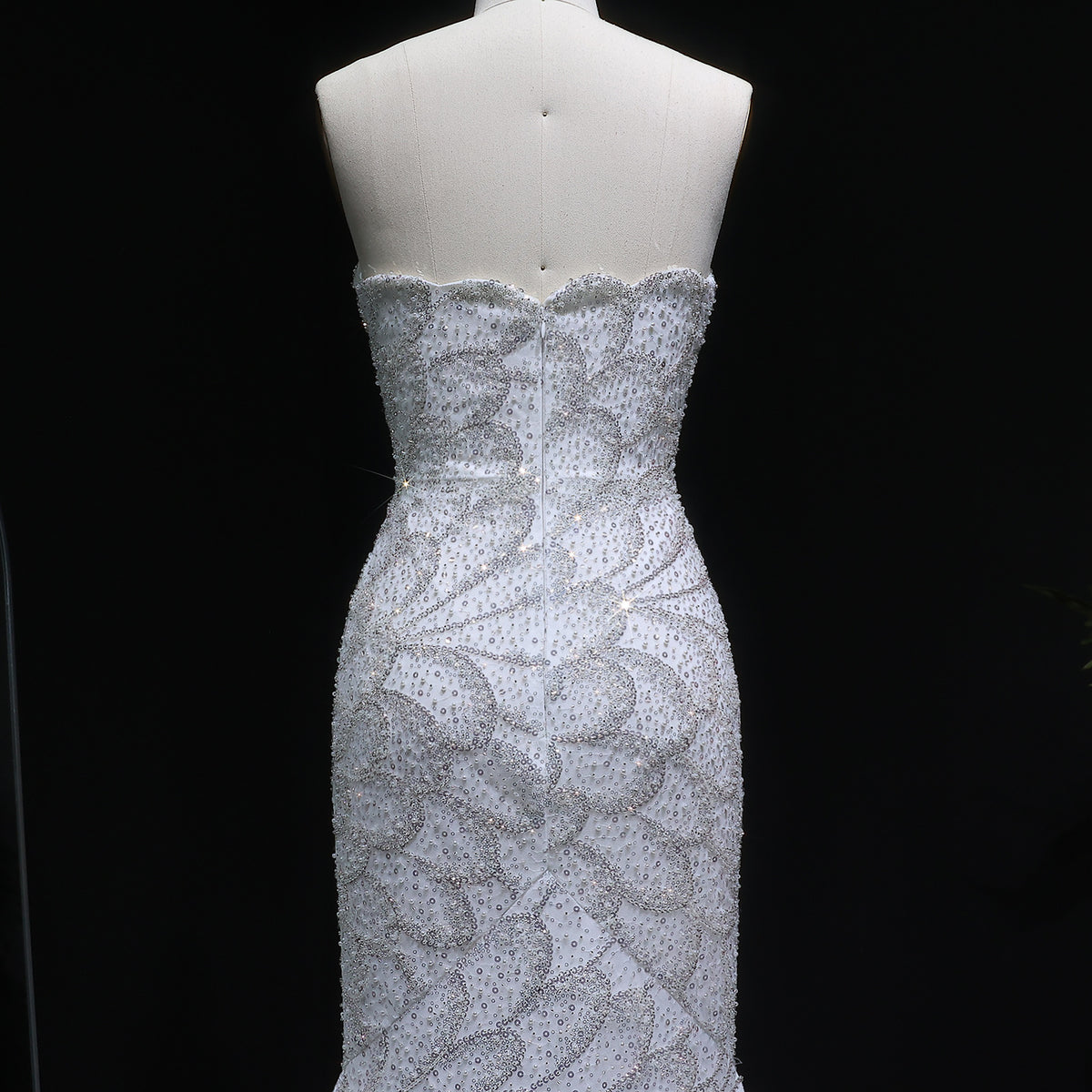 Elegant Emerald Green Strapless Evening Dress SS601 