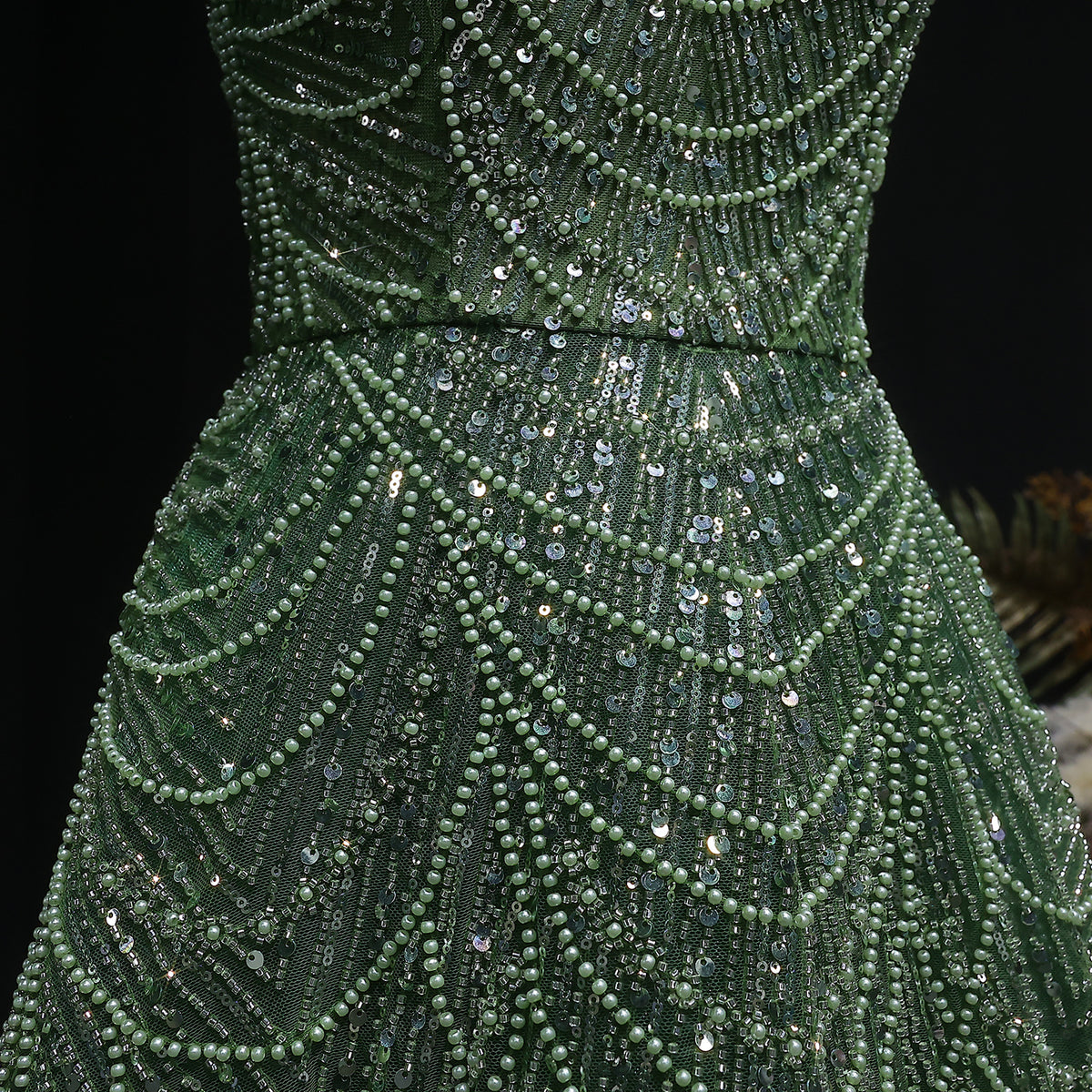 Sparkling Beaded Blue Strapless Evening Dress SS620 