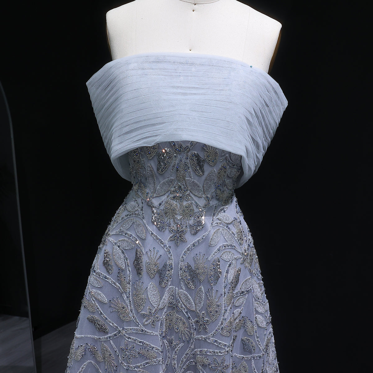 Luxury Orange Sequin Beaded Embroidered Evening Dress SS542 