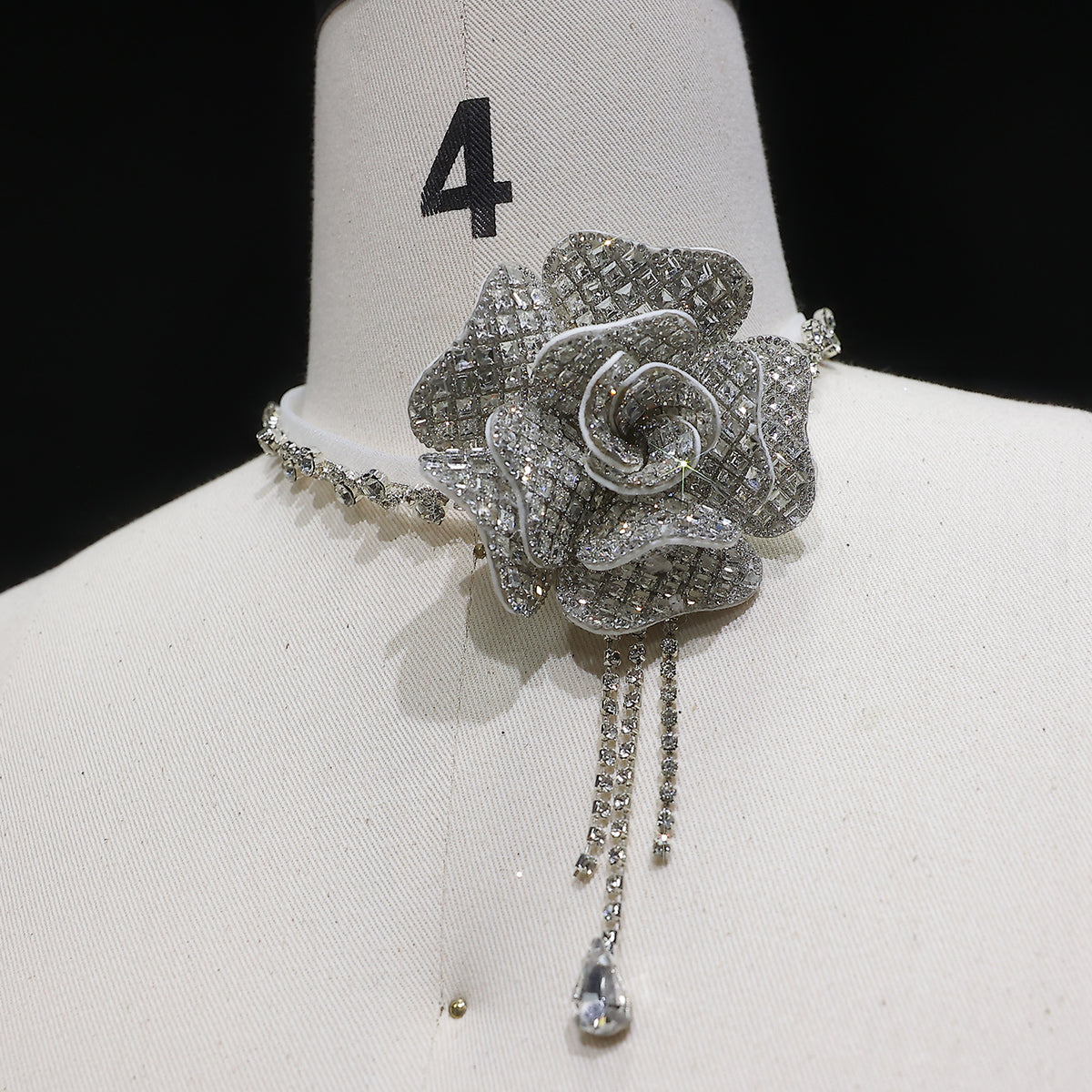 Ivory Luxury Satin Ball Gown with Silver Embroidery Wedding Dress SW606 