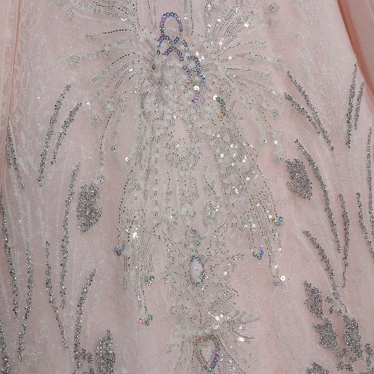 Luxury Embroidery Puff Sleeve Ball Gown Wedding Dress SW608 