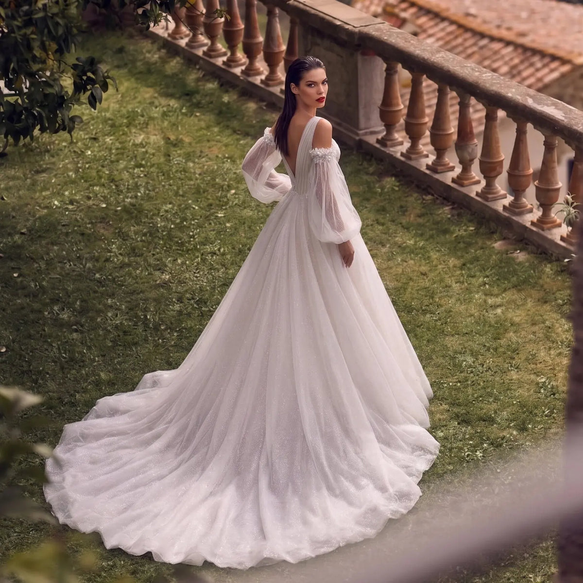 puff sleeve ivory dress Ivory Floral Puff Sleeve Maxi Dress - For The Bride