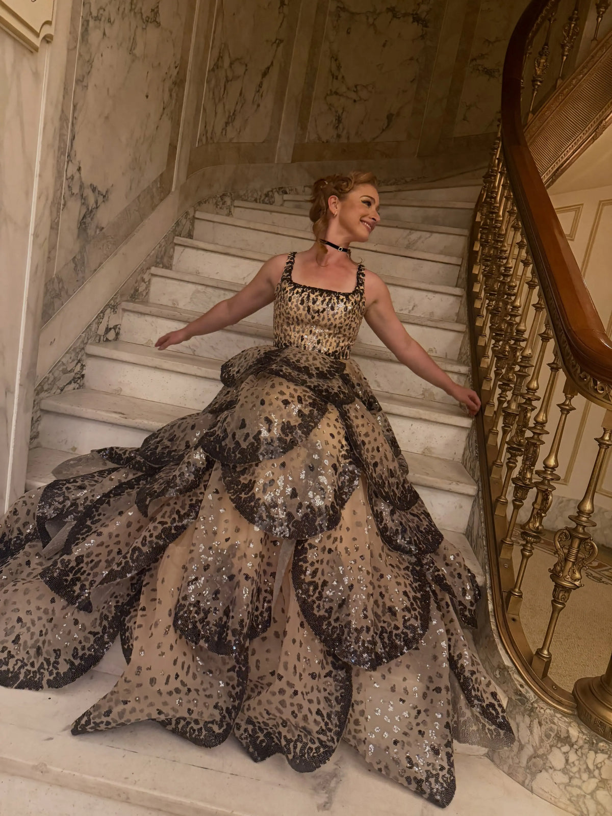 Sparkly Ruffles Ball Gown Evening Dress SS243