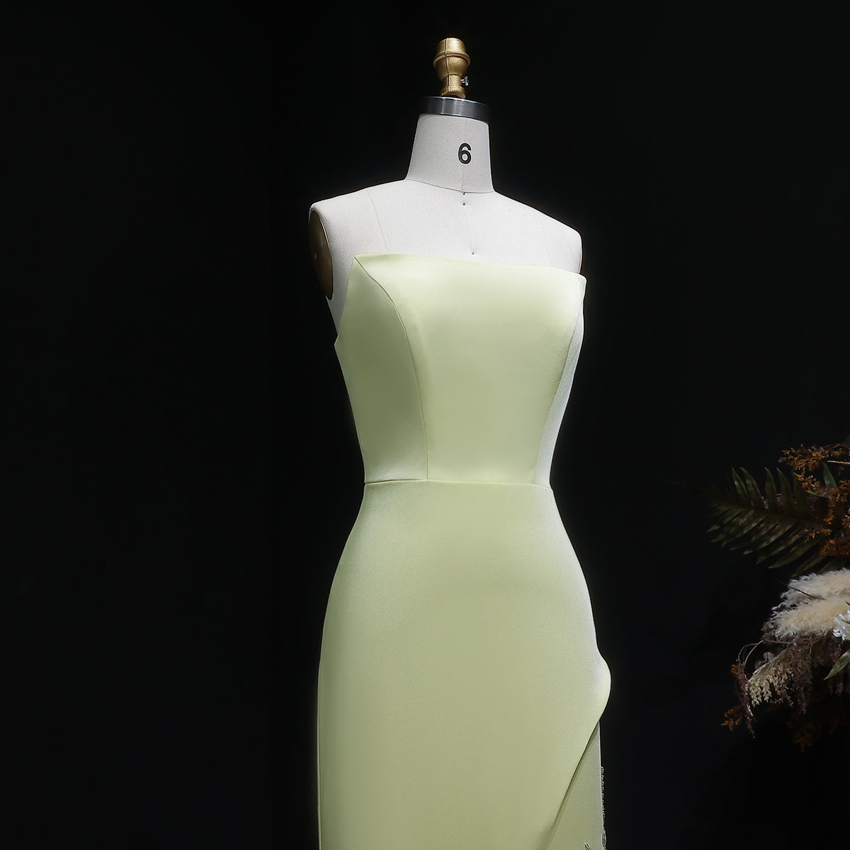 Luxury Mint Green Crystal Embellished Evening Dress XD022 