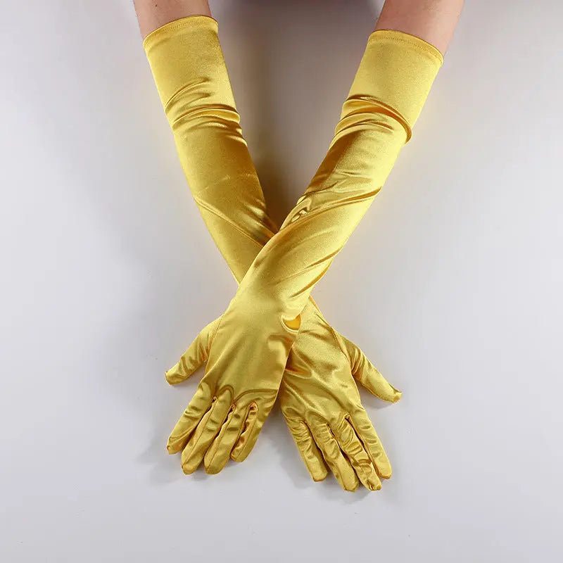 Long Satin Weeding Gloves  Bridal Prom  Accessories GL003-6