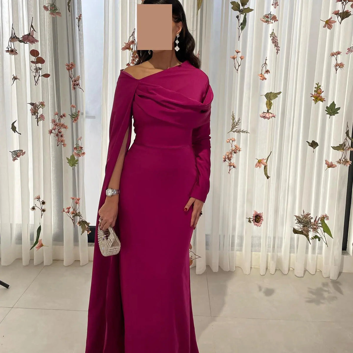 fuschia one shoulder dress Fuchsia Knotted One Shoulder Dress