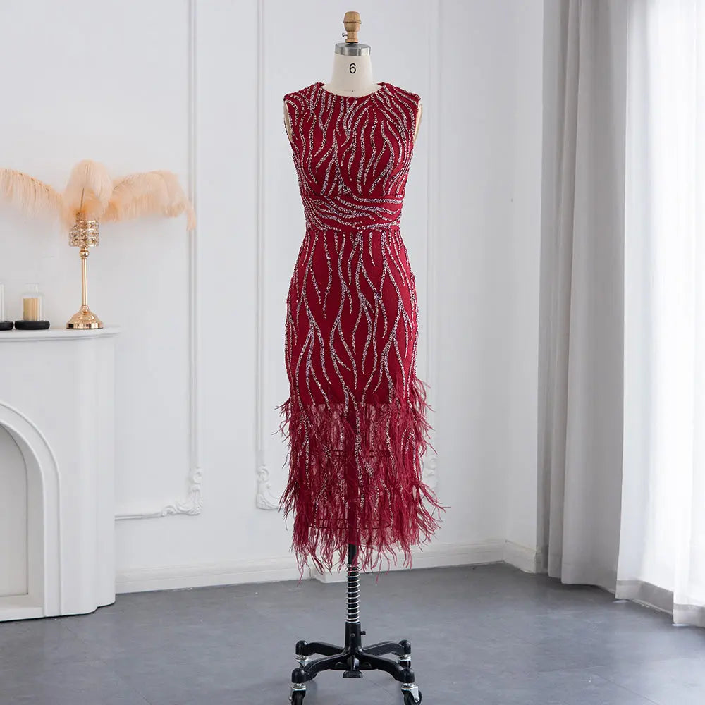 Final Sale Light Blue Lace Feathers Beading Evening Dress SS499 Final Sale Light Blue Lace Feathers Beading Evening Dress SS499