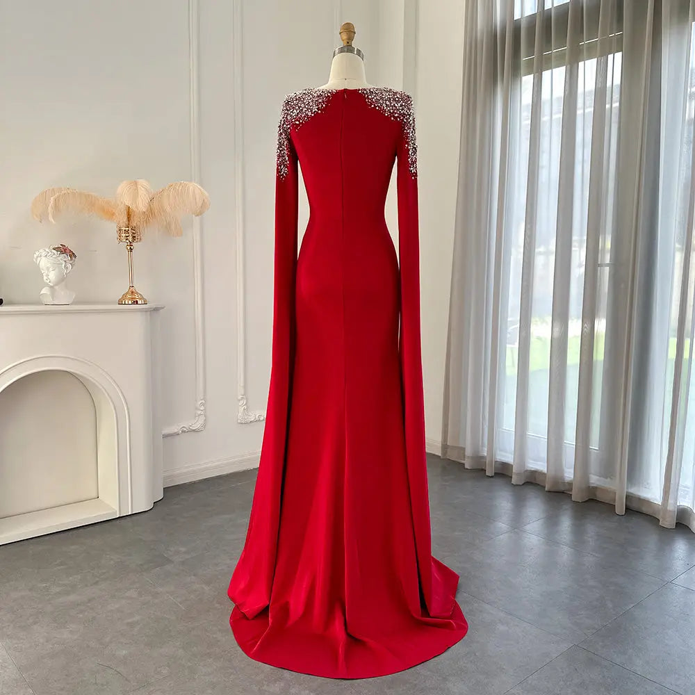 extravagant long dresses Extravagant Blue Evening Dresses Long Lace Prom Dresses with Detachable Train