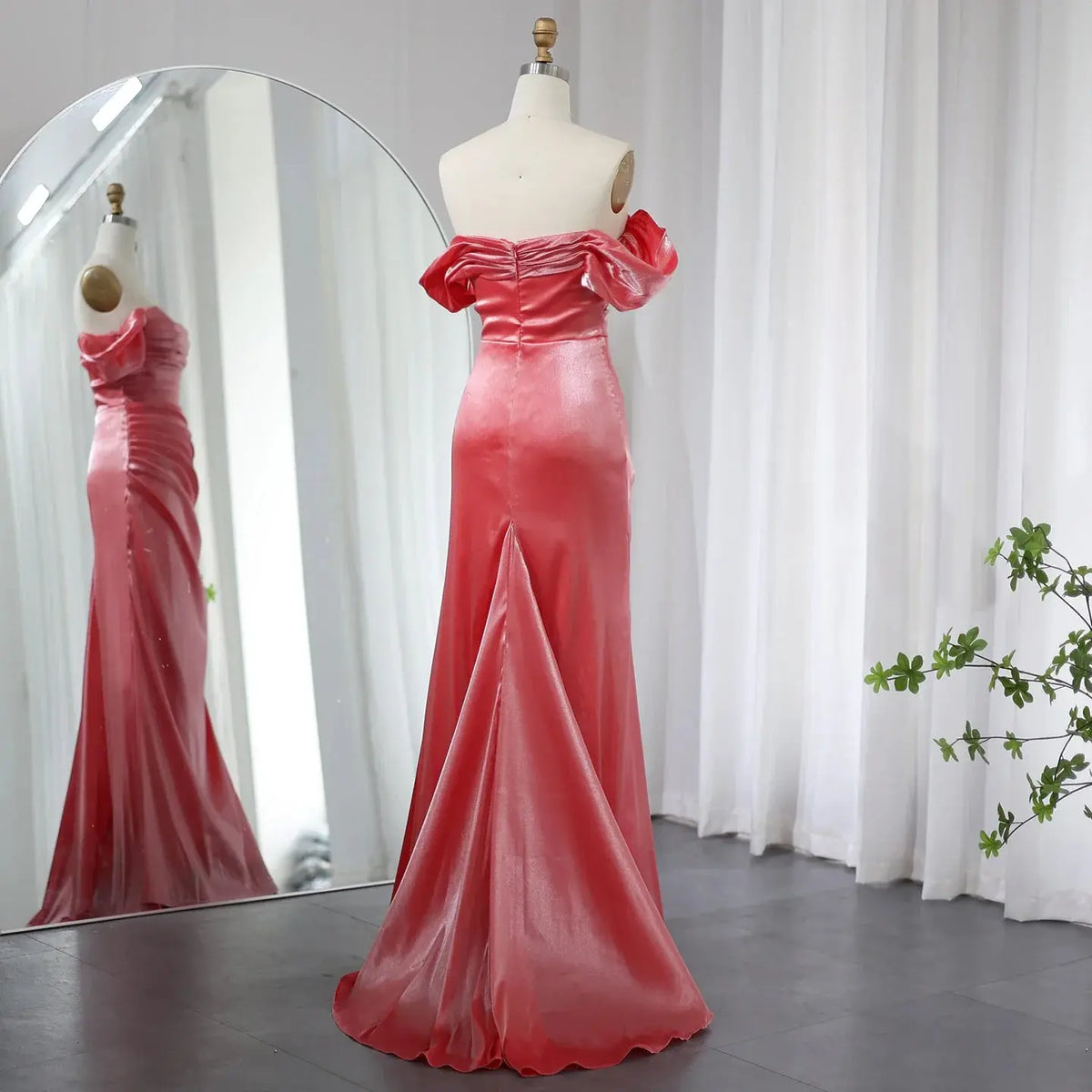 Elegant Off Shoulder Arabic Beige Evening Dress Mermaid SF001 Elegant Off Shoulder Arabic Beige Evening Dress Mermaid SF001