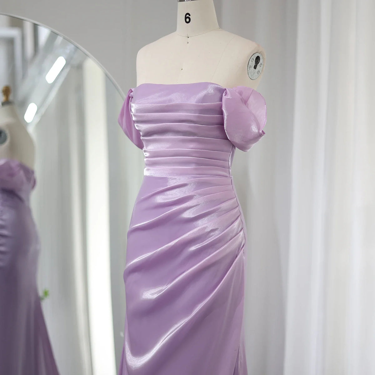 Dreamy Vow 2023 Elegant Off Shoulder Arabic Mermaid Beige Evening Dress for Women Wedding Party Dubai Long Formal Gowns F001