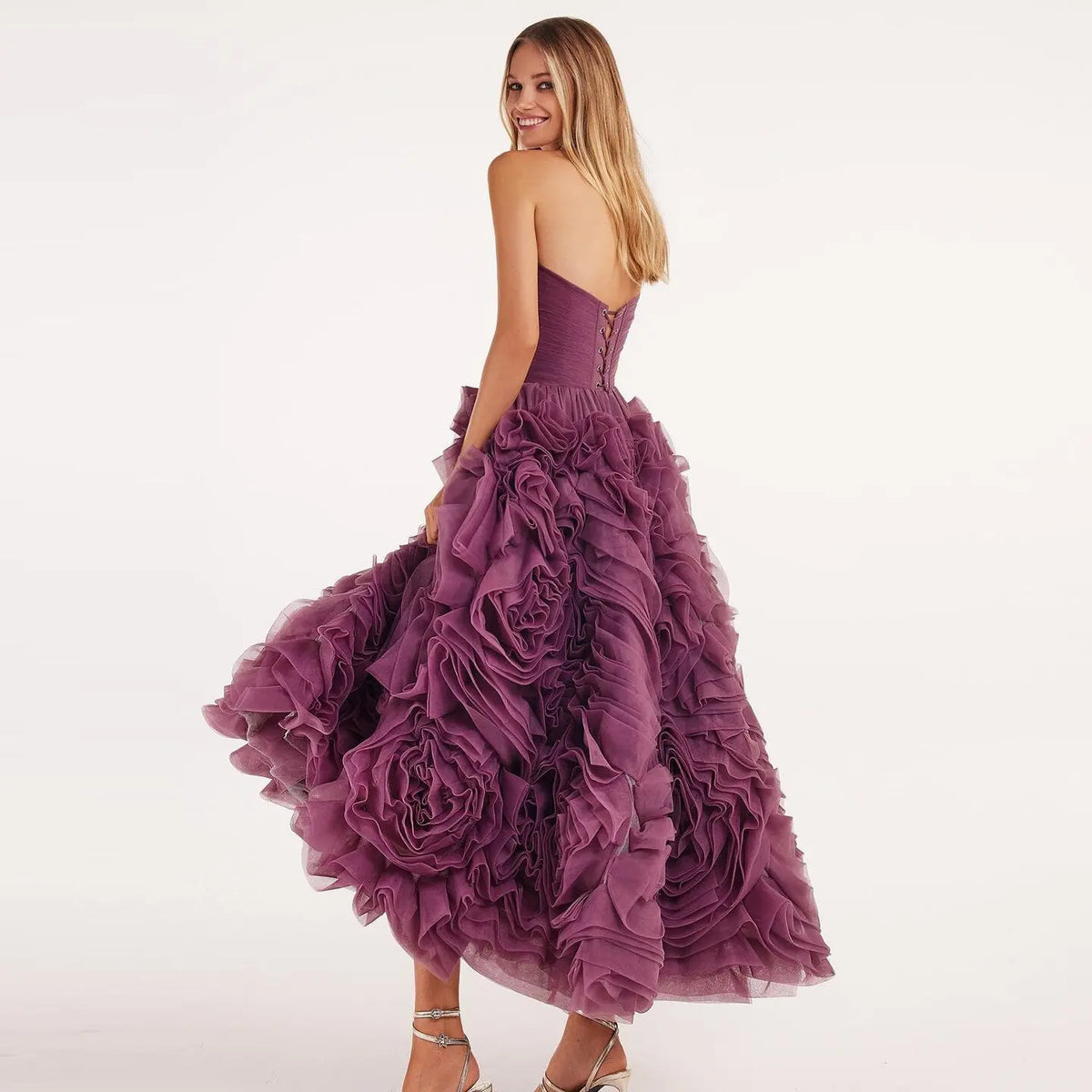 purple rose dress The Cecilia Dress in Lilac Tapestry Rose 20 / Lilac Tapestry Rose