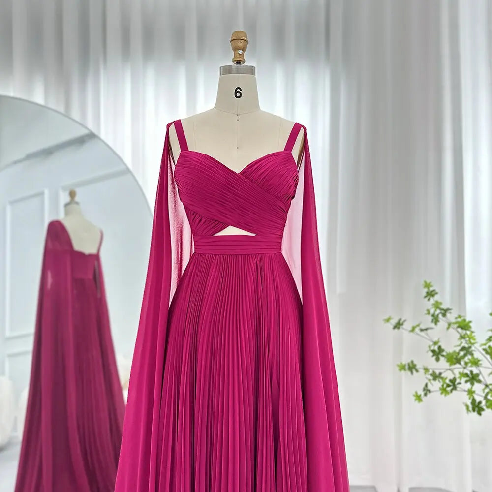 chiffon fuchsia dress Zapaka Women Fuchsia Long Prom Dress Strapless A Line Pleated Tulle Party Dress with Streamer, Fuchsia / US14
