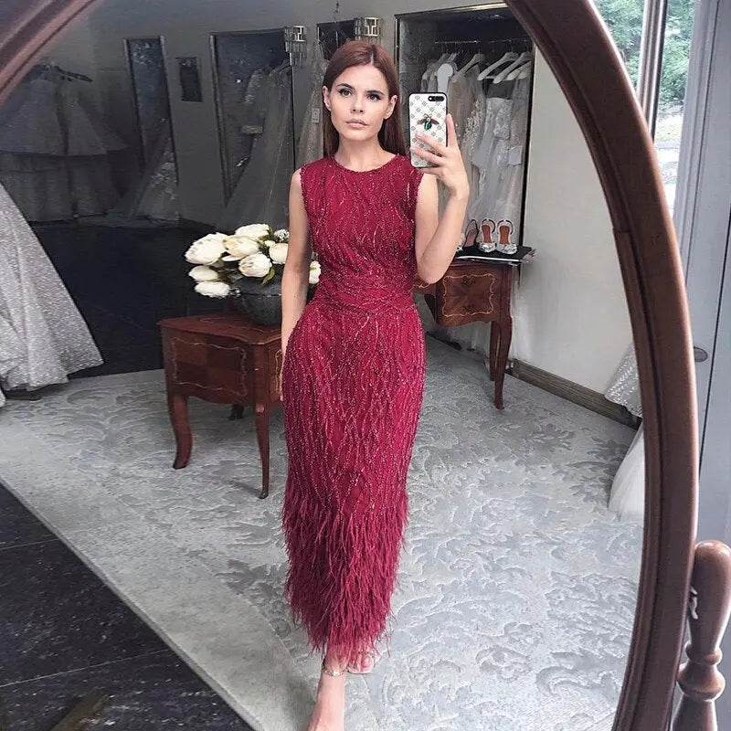 Final Sale Light Blue Lace Feathers Beading Evening Dress SS499 Final Sale Light Blue Lace Feathers Beading Evening Dress SS499